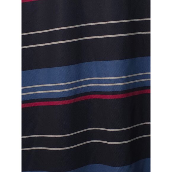 Ben Hogan Performance Polo Shirt Ventilated Striped Navy/Blue/Red L - Picture 7 of 8